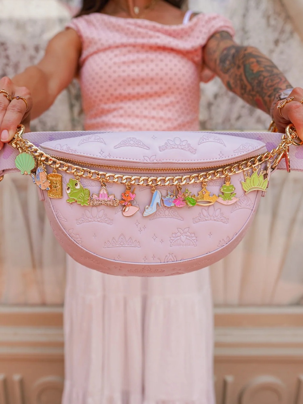 Hidden Mickey Treasures Disney Princess Sidekicks Bag Chain with Charms